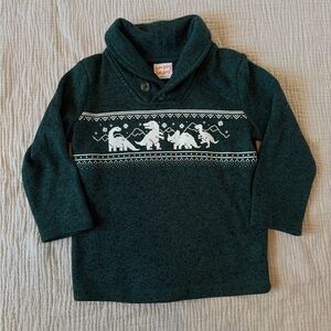 Jumping Beans Dark Green Dinosaur Hoodie